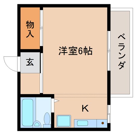 草薙駅 徒歩5分 1階の物件間取画像